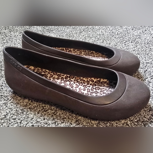 Crocs Mammoth Ballet Flats Brown Womens size 8 - Picture 8 of 10